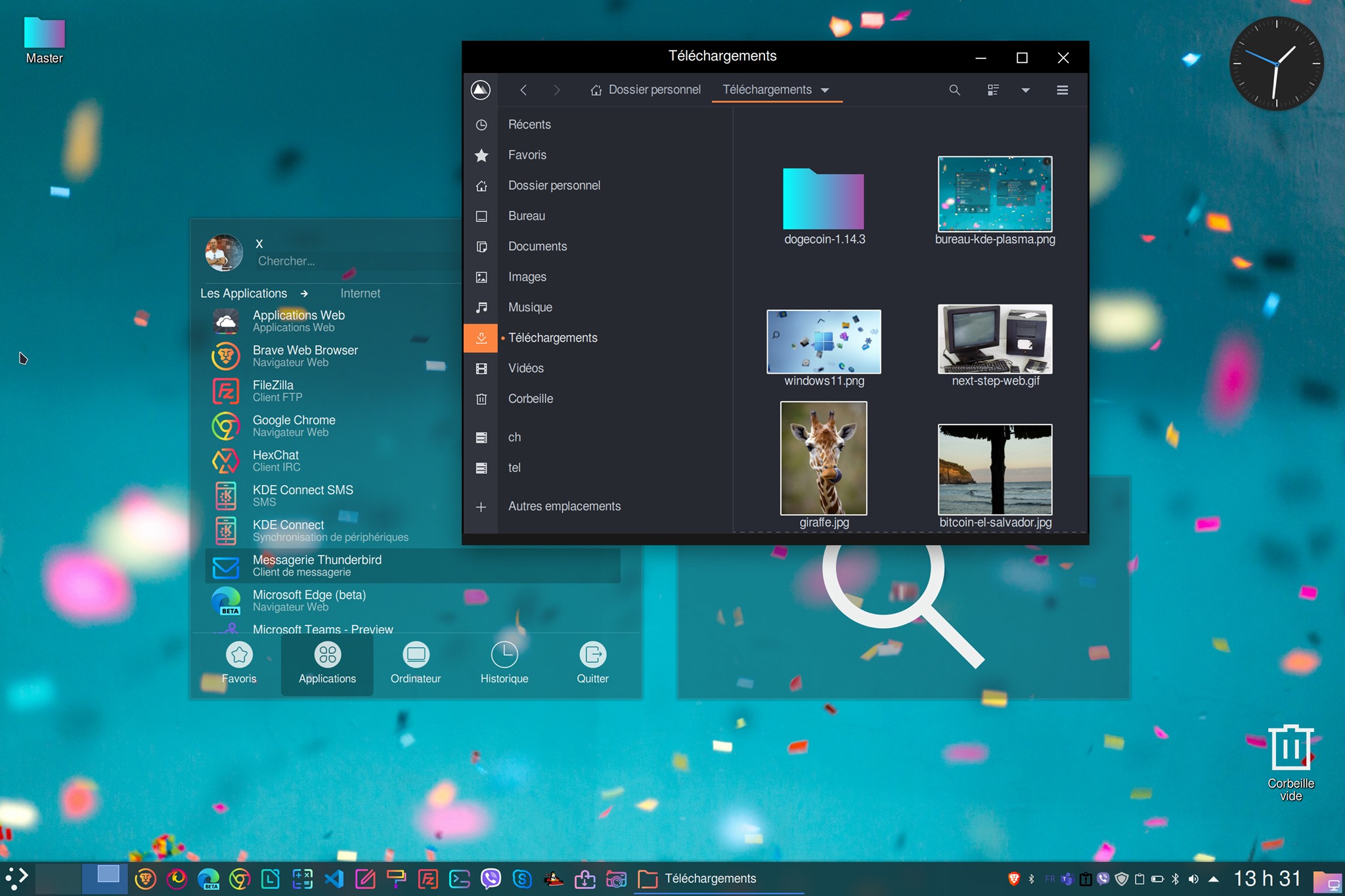 Bureau KDE Plasma sur Linux Mint